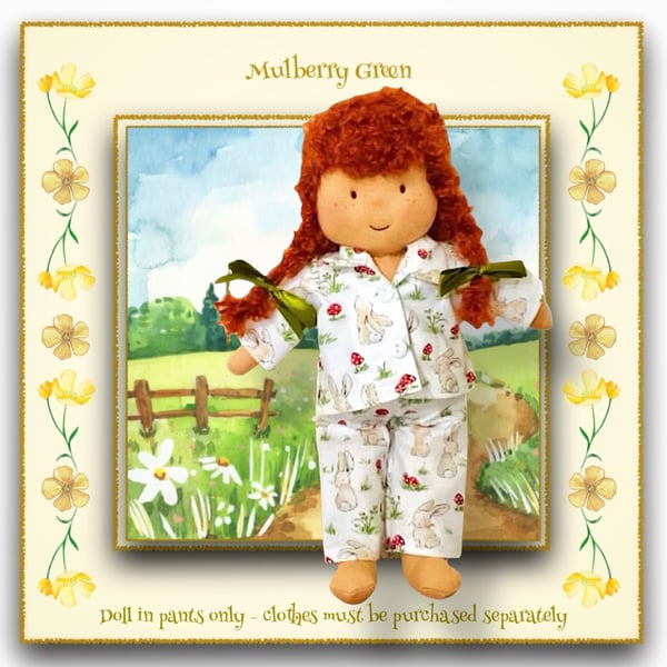 Marigold Moseley -  a handcrafted Mulberry Green doll