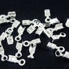 100 x Jewellery Making Cord Ends - 6.5mm - Silver Tone 