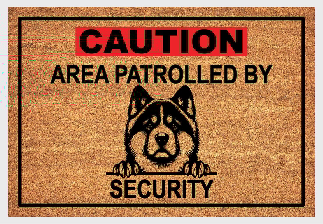Akita Security Door Mat No.3 - Akita Welcome Mat - 3 Sizes