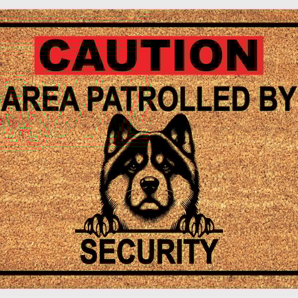 Akita Security Door Mat No.3 - Akita Welcome Mat - 3 Sizes