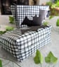 Makeup Bag or Pencil Case. Bat Motif Gingham Oilcloth Pouch Bag - Image 4