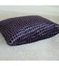 Purple Velvet 12x16 Oblong Cushion Pillow Cover 16"x12" Black 40x30cm - Image 2