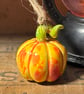 Yellow Small hanging ceramic pumpkin decoration  - Image 1