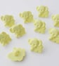 Yellow elephant baby buttons for knitting and crochet 15mm