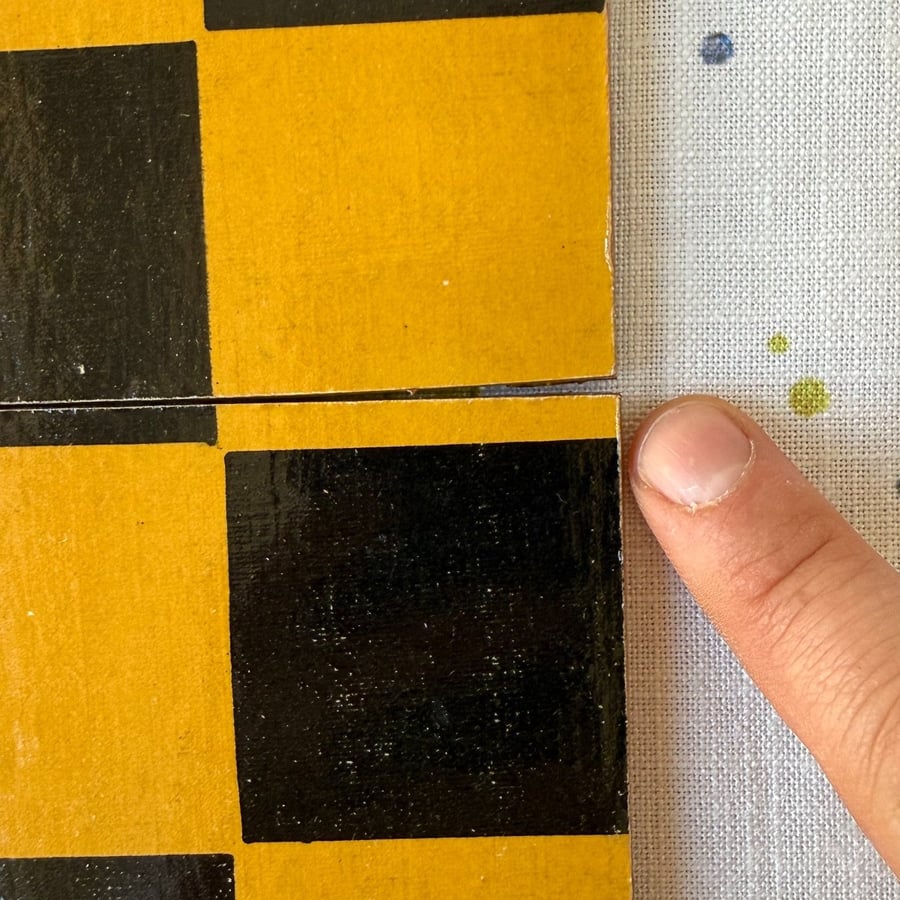 Vintage Draughts Chess Board Coasters - Cutting Error - Super Seconds