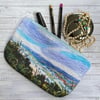 Summery beach makeup, Jewellery, toiletries bag, pencil case or kindle pouch. 