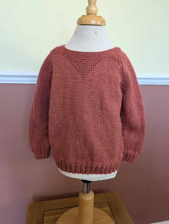Hand Knitted Child's Long Sleeved Jumper