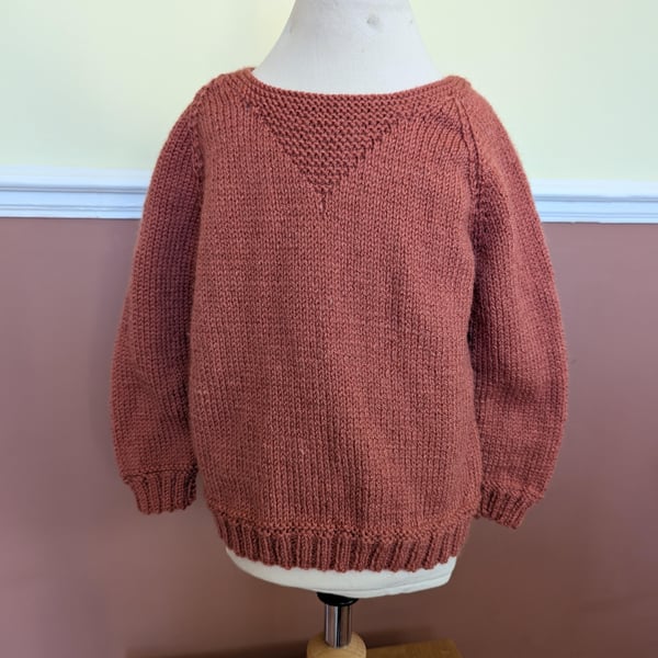 Hand Knitted Child's Long Sleeved Jumper
