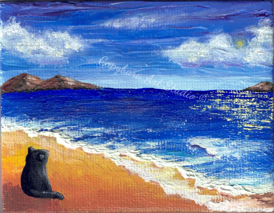 'The Sea Breeze' Small Original Oil Painting