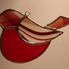 STAINED GLASS CHRISTMAS ROBIN