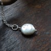Full moon coin pearl pendant