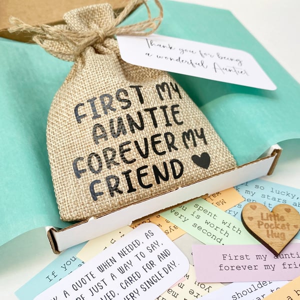 Auntie Quote Keepsake Bag, 31 Quotes, Gifts Presents for Aunties, Aunts, Aunty
