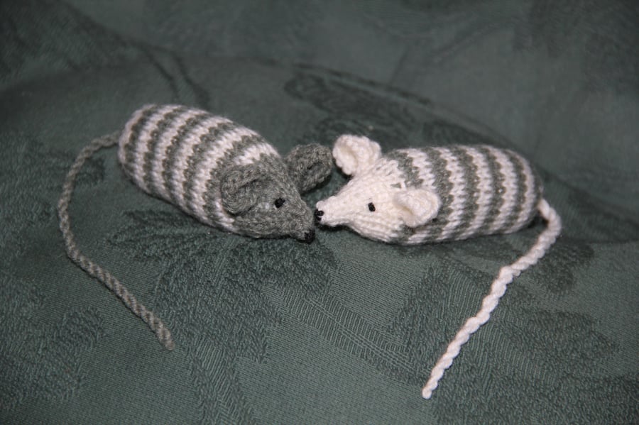 Pair of Catnip and Cream Mice