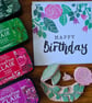 Handprinted floral birthday card - Image 2