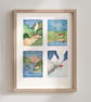 Cabin Hideaways, A3 limited edition Giclee print - Image 1