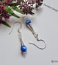 Designer Dainty Blue Kyanite Sterling Silver Earrings  - Image 2