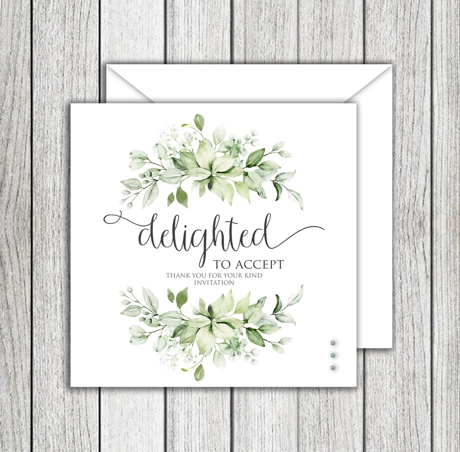 Delighted To Accept-Acceptance Card