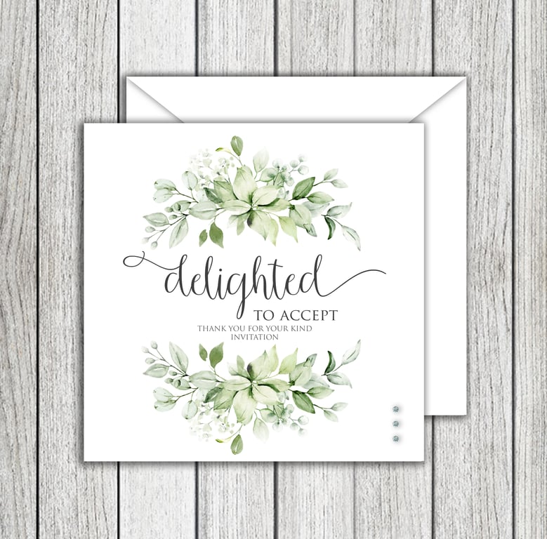 Delighted To Accept-Acceptance Card