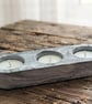 Black & White Marble Effect Eco-Resin Tealight Holders - Set of 3 - Image 4