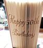 Happy 50th Birthday CUT & FOLD Book Folding Pattern - EMAILED PDF PATTERN - Image 1