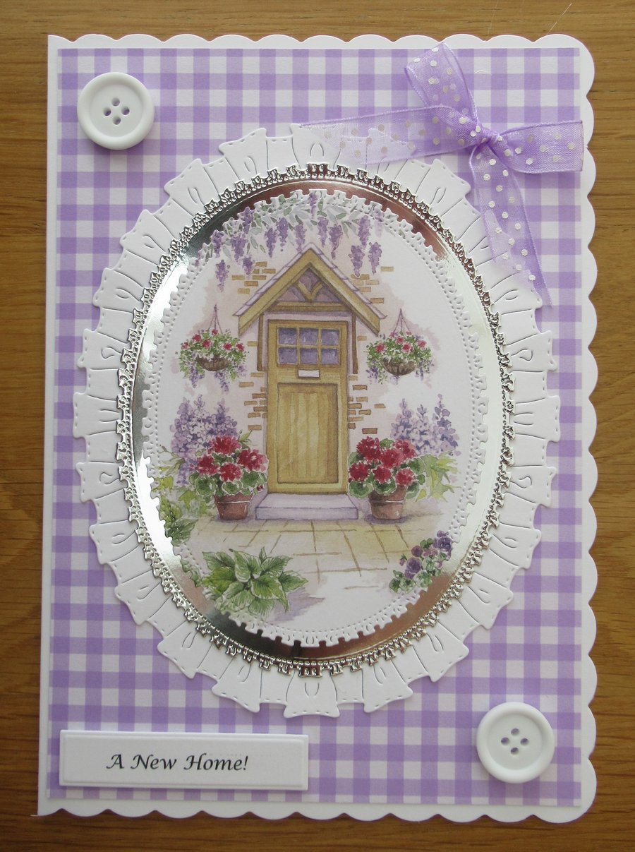 A5 Country Cottage Front Door - New Home Card