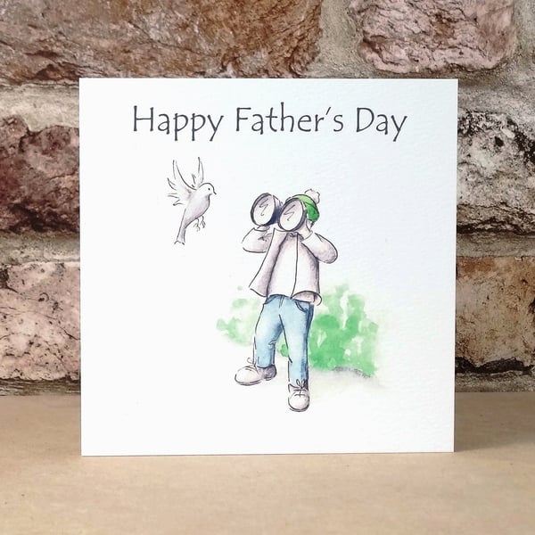 Fathers Day card Bird Man 
