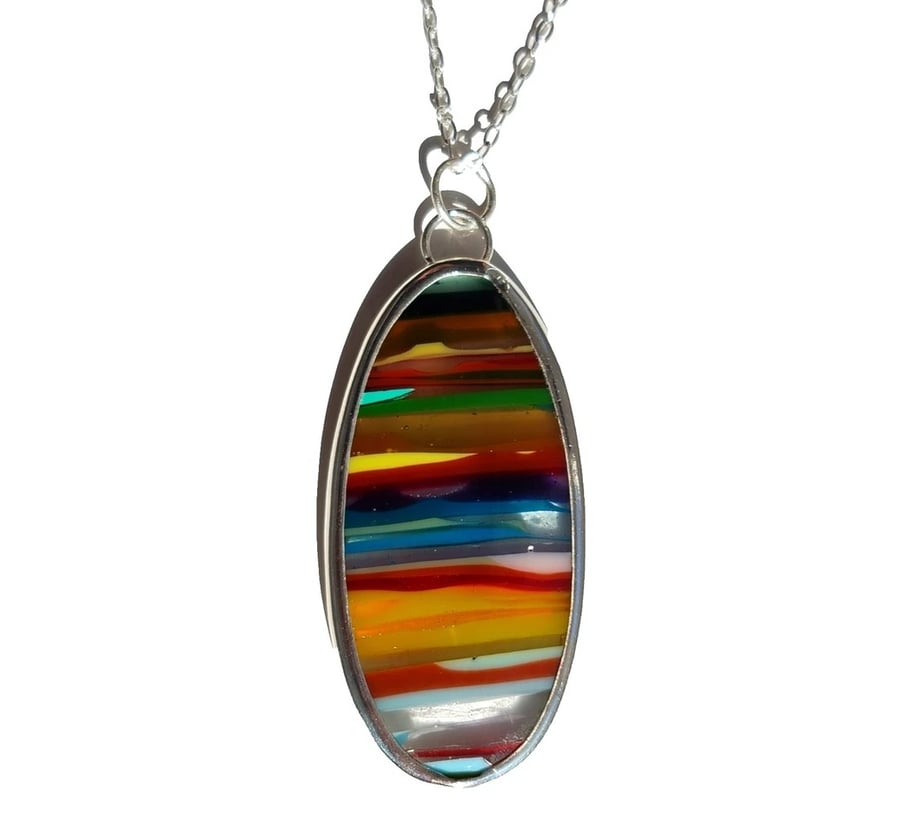 Surfite Necklace Fine & Sterling Silver Jewellery Gift Oval Pendant Handmade