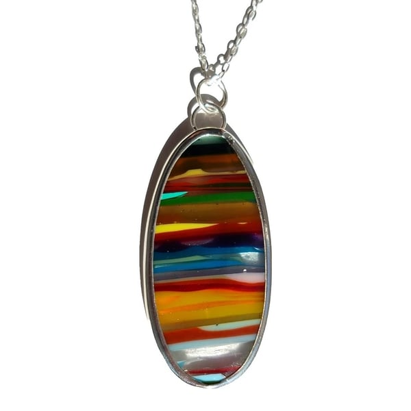 Surfite Necklace Fine & Sterling Silver Jewellery Gift Oval Pendant Handmade