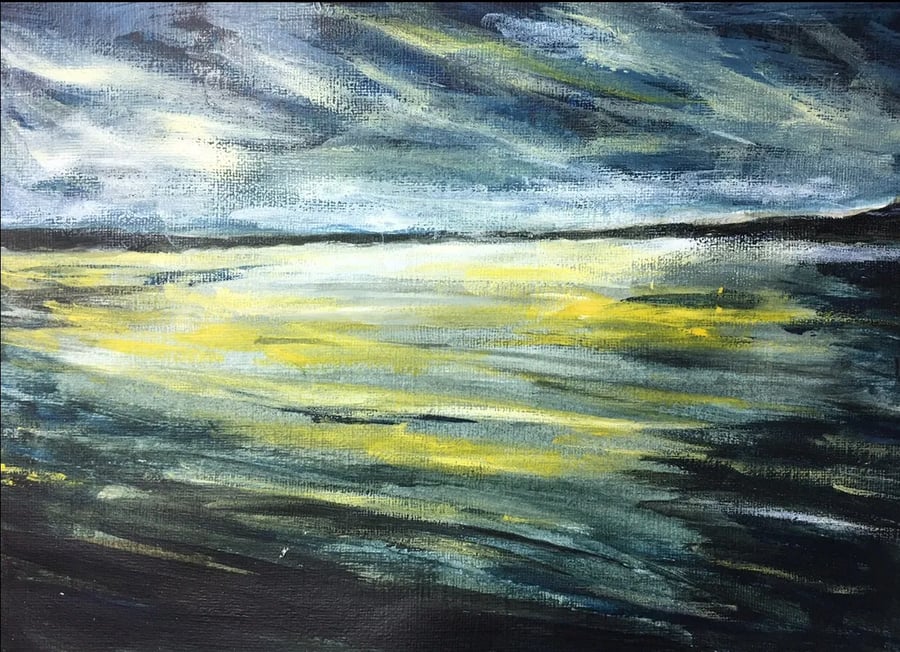 Original Acrylic - Clouds and Water