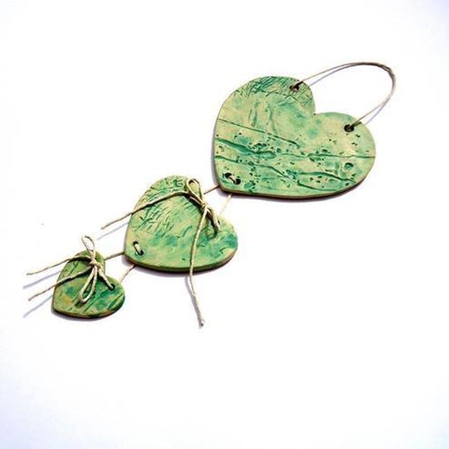 Green Hearts hanging Decoration