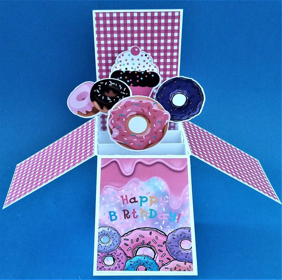 Girls Birthday Card with cakes