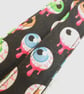 1 inch Wide Adjustable Ukulele Strap with gory eyeballs - Image 5