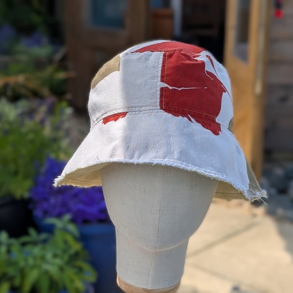 Handmade bucket festival hat.