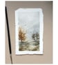 Small autumnal landscape, original watercolour painting