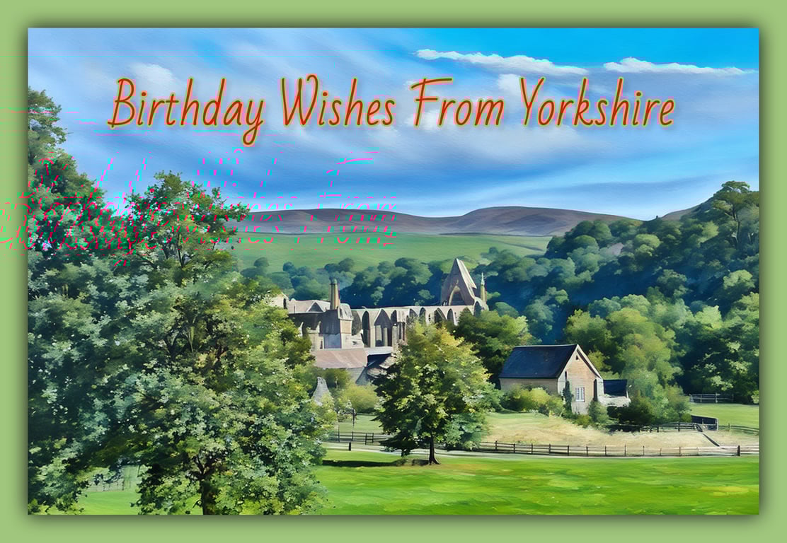 Birthday Wishes From Yorkshire Card A5