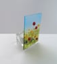 Wildflower tea light holder, gift for her, home decor. fused glass art, summer c - Image 3