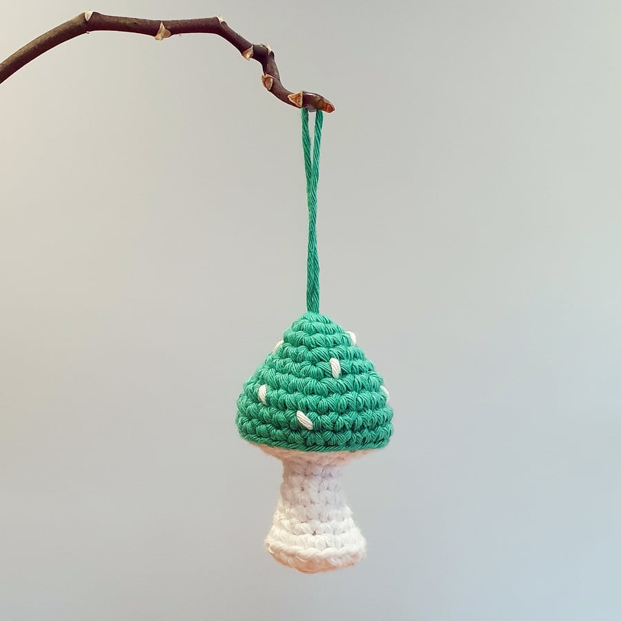 Dark Green Toadstool Bauble