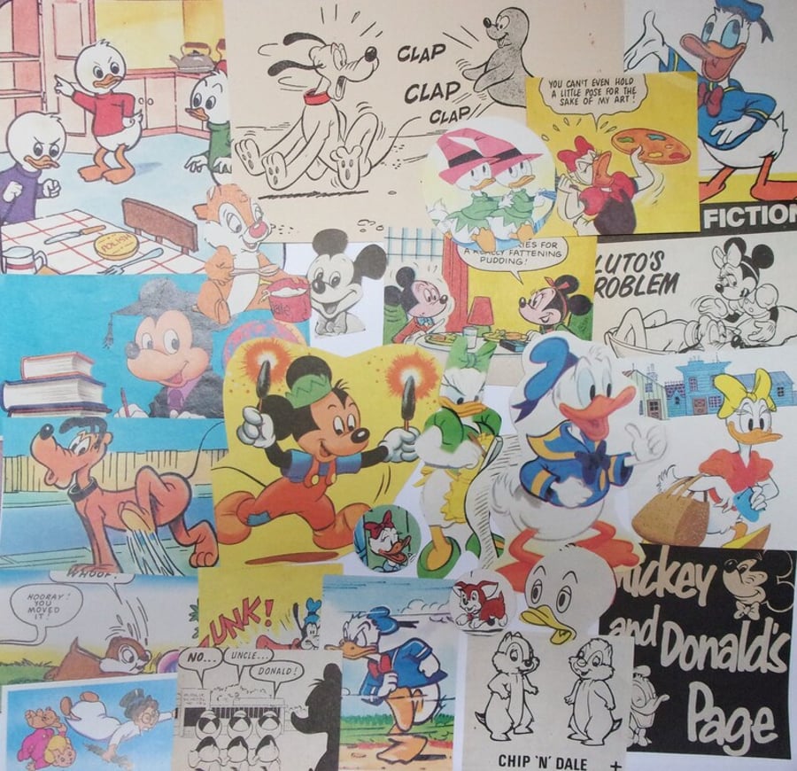 Small vintage Disney paper ephemera pack: 25 pieces for scrapbooks, journals