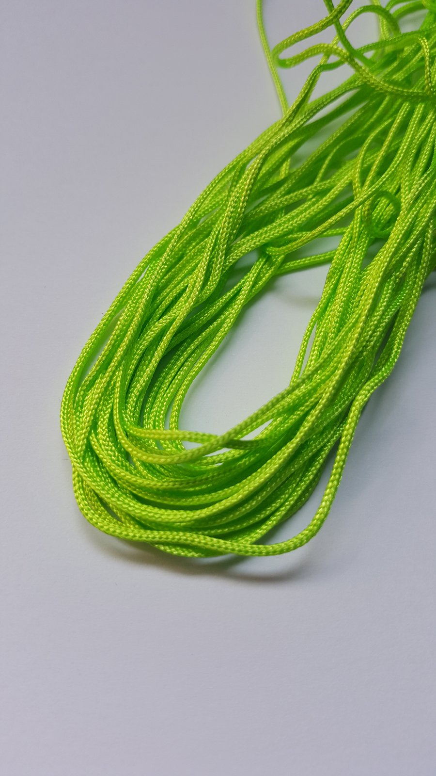 5m Jewellery Making Cord - Nylon - 1mm Thickness - Lime Green 