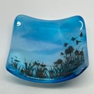 Meadow Flowers Fused Glass Dish 