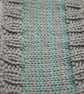 Hand Knitted Baby Headband – Grey & Teal – Cashmere and Merino – 6–12 Months - Image 5