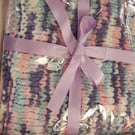 Super Soft Chunky Knit Baby Blanket Purple Pink Mix