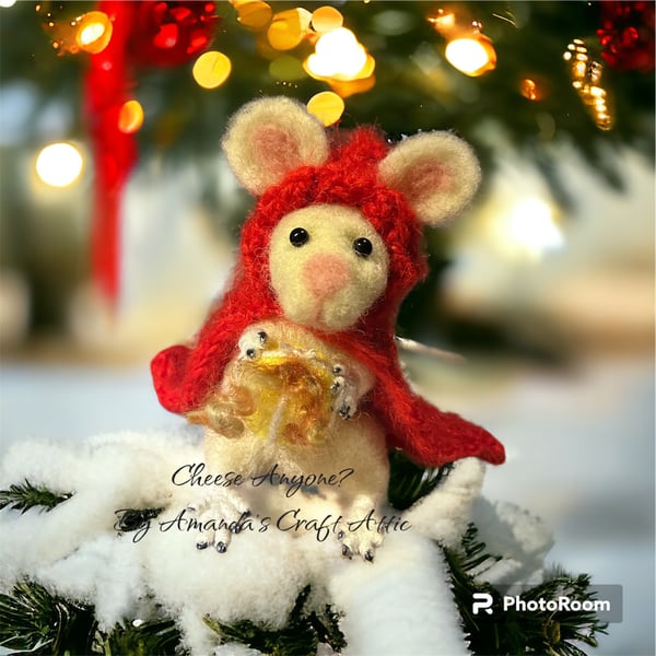 Cheese Anyone? Needle Felted Mouse