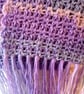 Pretty Variegated Crocheted Scarf - Handmade sparkly scarf  - Image 3
