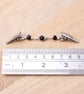 Black bead sweater clip - beaded cardigan guard - Shawl or pashmina clasp  - Image 4