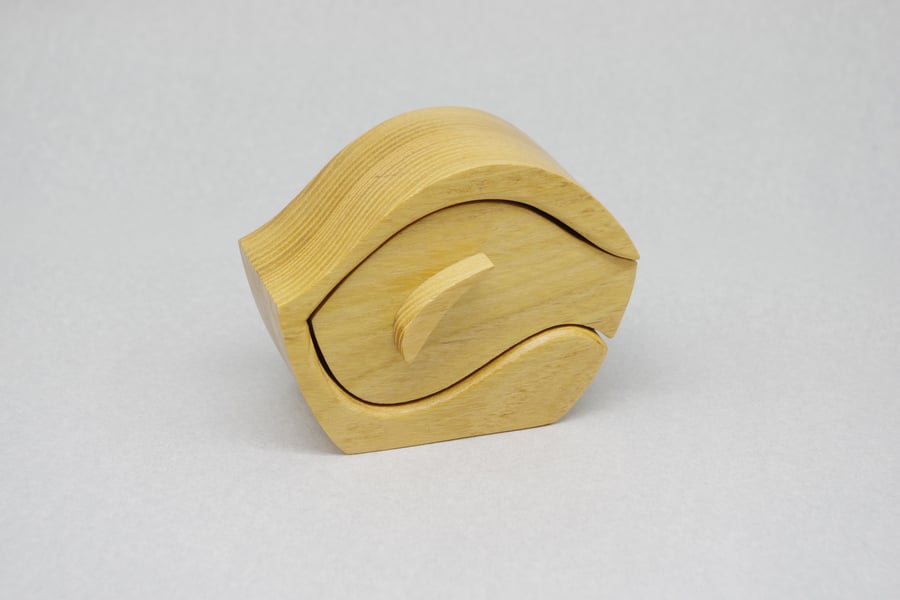 Handmade Wooden Trinket, Jewel Box. With Secret Drawer.