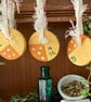 Apothecary, Camphor - hand painted hanging decorations (set of 3)