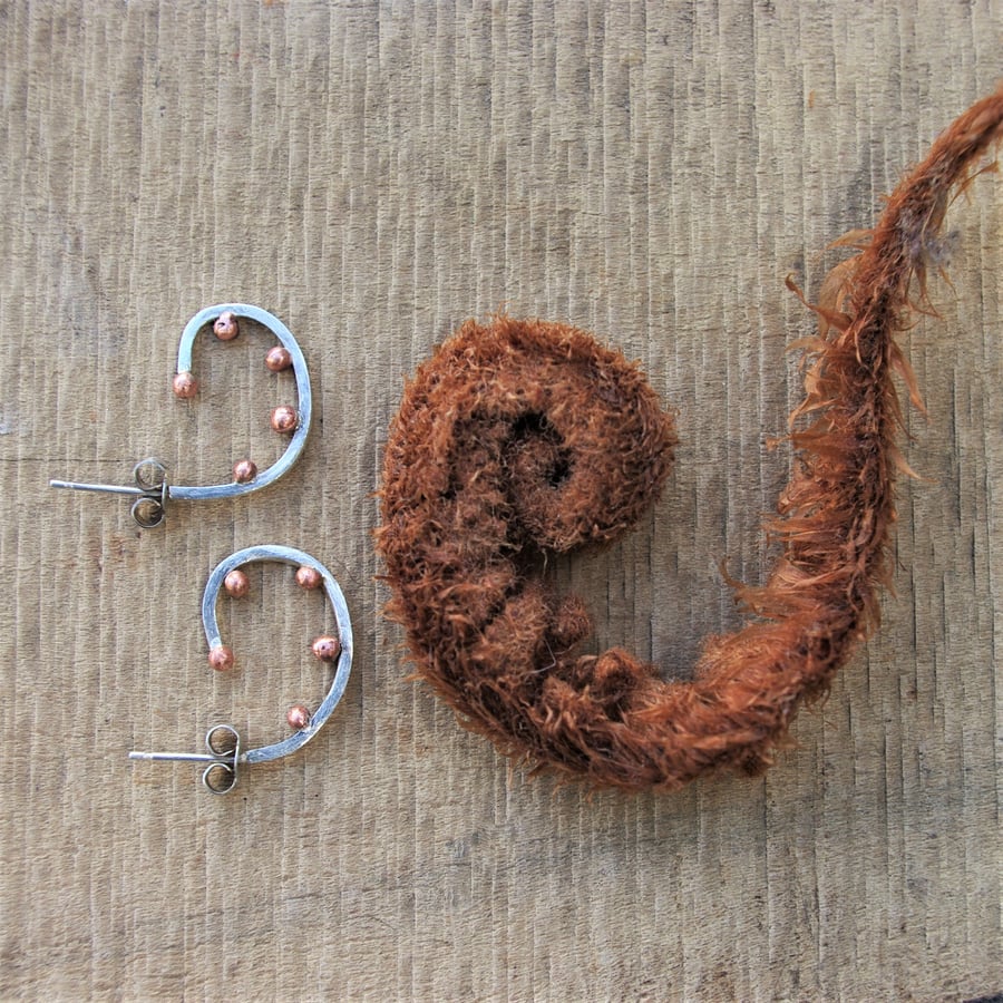 Silver Fern Frond Earrings