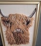 Needle felted  Highland Cow picture  Portrait - Image 2