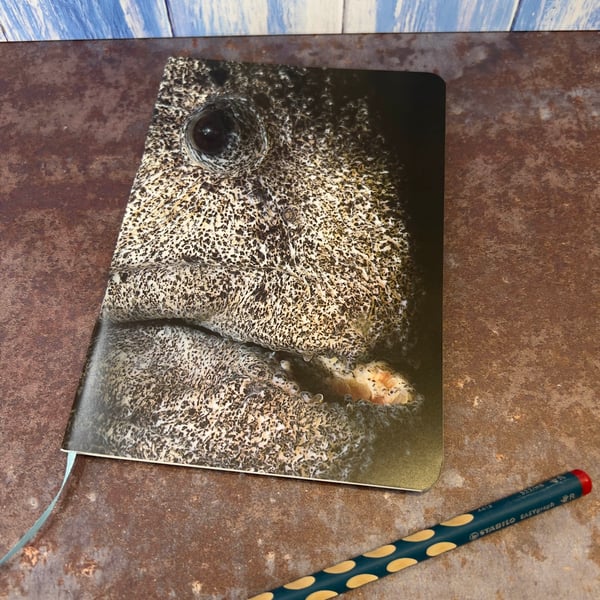 Notebook, Marine themed, A5 (ish), made from up-cycled and recycled materials.